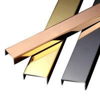 Bande de protection décorative pour les coins des murs et des sols de la salle de bain et de la cuisine, cadre moderne en forme de U, en aluminium, pour carrelage