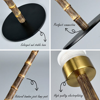 Lampe de bureau LED moderne nordique en rotin et aluminium, sans fil, rechargeable, à intensité variable par touche, nouveauté pour restaurant et hôtel