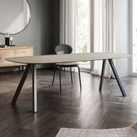 Table à manger moderne en fer et en bois pour la cuisine pour la maison Restaurant Bureau Banquet Home Bar Loisirs Table basse de négociation