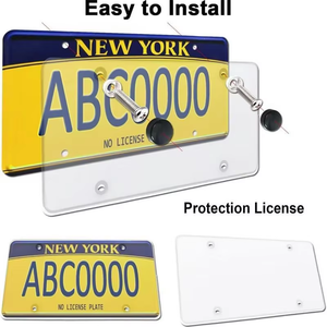 Y0273 Cadre de <span class=keywords><strong>plaque</strong></span> d'<span class=keywords><strong>immatriculation</strong></span> transparent pour voiture, protection plate transparente pour <span class=keywords><strong>plaque</strong></span> d'<span class=keywords><strong>immatriculation</strong></span>, accessoires de véhicule - Product Image 3
