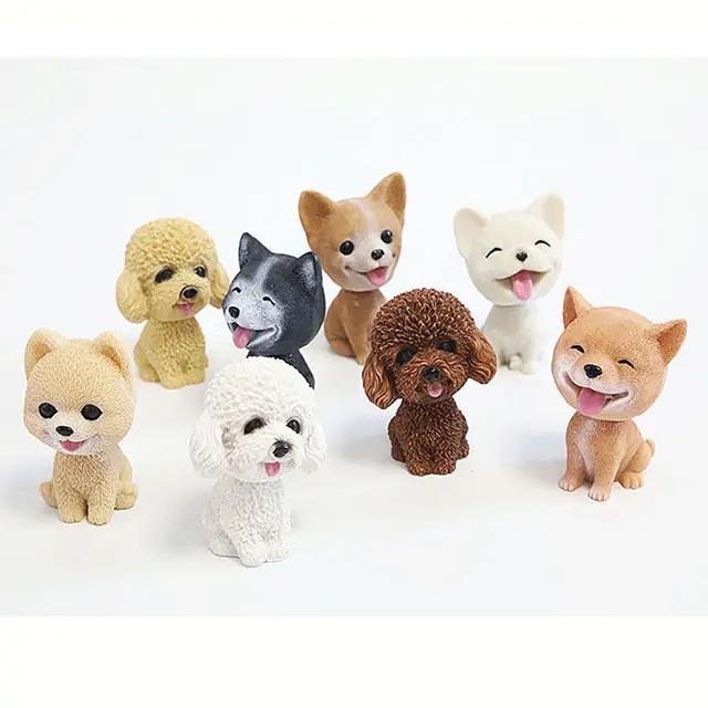 customized Dog-breeding bubble head resin crafts suit car decoration friends business gifts cute home decoration