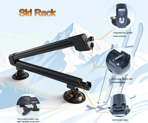 Portaesquís y Tablas de Snowboard de Aluminio de Grado Industrial para Montaje en Techo, con Instalación Fácil para Almacenamiento en el Techo del Automóvil, OEM/ODM - Product Image 2