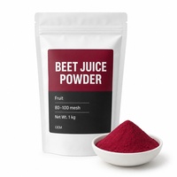 Poudre de jus de betterave pure de qualité GMP, anthocyanine, extrait de betterave rouge soluble dans l'eau pour complément alimentaire, vente en gros
