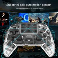 Manette de jeu sans fil avec fonction d'écran tactile à lumière LED 7 couleurs pour manette de jeu PS4 pour PS4