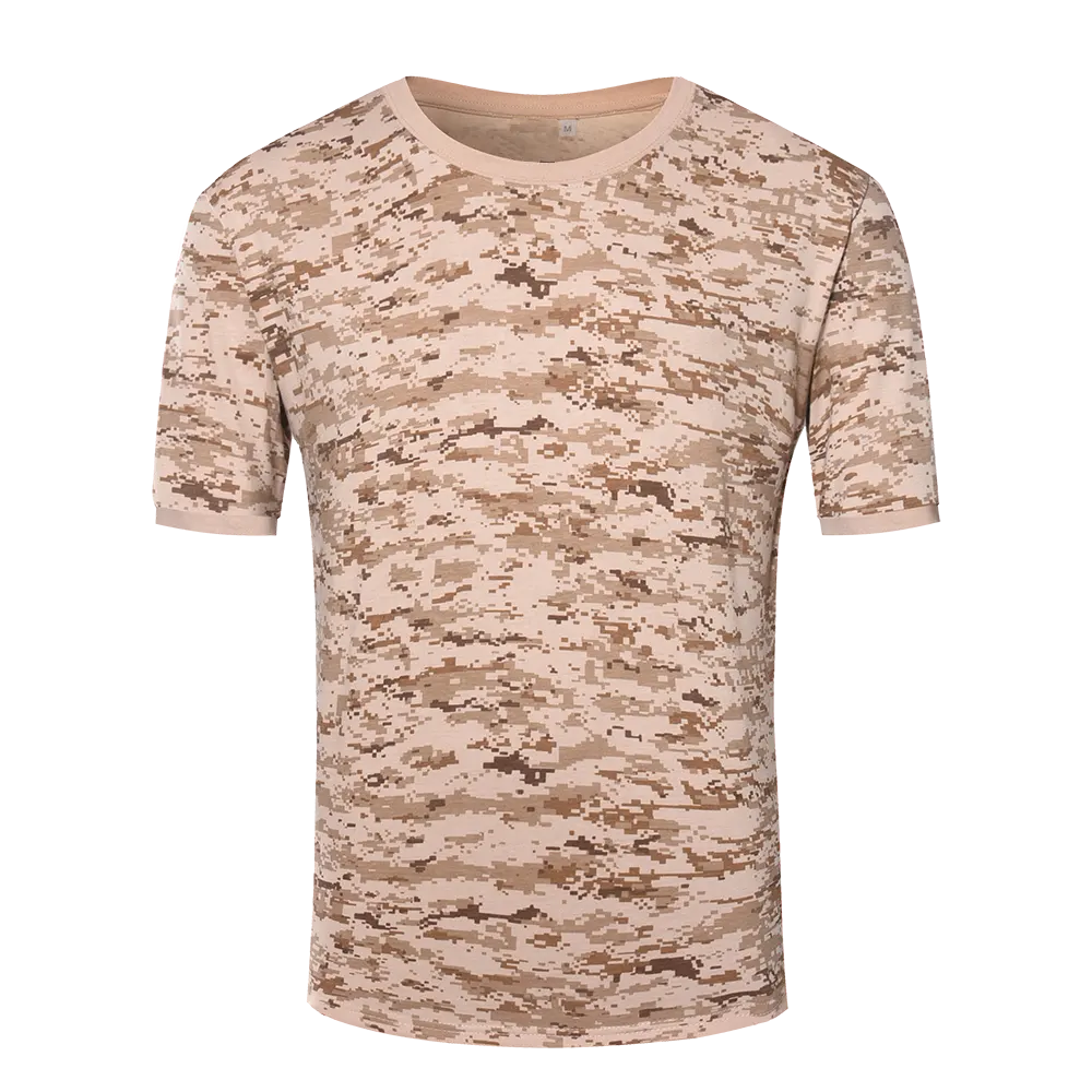 XINXING Casual Outfit HC03 t-shirt tattica a maniche corte mimetica digitale del deserto con polsini a coste per l'allenamento all'aperto