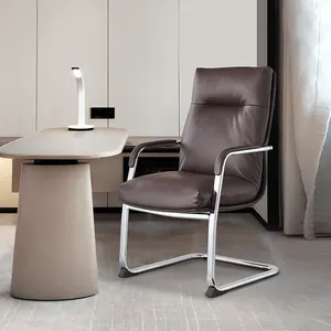 आरामदायक सरल बैठक चमड़े स्टाफ कार्यालय आगंतुक कुर्सियों सम्मेलन के लिए