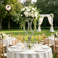 Support de centre de table torsadé à double boucle ANNIELU pour vase floral, idéal pour la décoration de tables de réception de mariage et de dîner