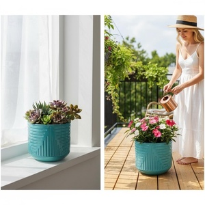 Pots à fleurs géants en céramique, style moderne classique vintage, pour intérieur/extérieur, sol et <span class=keywords><strong>jardin</strong></span>, avec trous <span class=keywords><strong>de</strong></span> drainage, pour la maison - Product Image 2