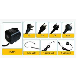 <span class=keywords><strong>Fontaine</strong></span> d'eau moderne d'extérieur en cascade avec éclairage LED pour jardin, patio, cour, terrasse, pelouse, véranda, maison, <span class=keywords><strong>balcon</strong></span> - Product Image 4