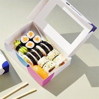 Nouveauté boîte à sushi en carton blanc écologique personnalisée avec avantage UV boîte à pizza de restauration rapide estampage feuille de restauration