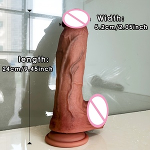OEM Realistischer Künstlicher Silikon Riesen-Dildo Weicher Auf- und Abwärts Beweglicher Kopf Vibrator Erwachsenen-Sexspielzeug für Frauen - Product Image 3