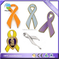 Épinglette en émail ruban violet, badge de revers pour la sensibilisation au VIH/SIDA, broche de charité pour la Journée mondiale contre le SIDA, épinglette en métal personnalisée
