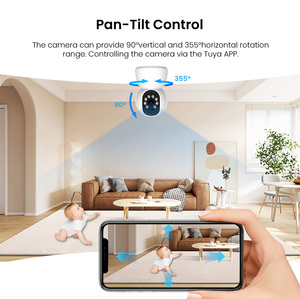 מצלמת <span class=keywords><strong>3MP</strong></span> CMOS 2.4G/5G WiFi  לחיות מחמד ותינוקות, פנימית, ראיית לילה 360 מעלות, תקשורת דו כיוונית, סיבוב והטיה, צפייה מרחוק, אבטחה ביתית - Product Image 5