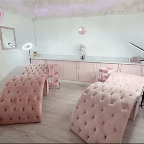 DCM 2023 Tempat Tidur Bulu Mata Melengkung Kecantikan Pink Kustom Lash Ekstensi untuk Peralatan Salon