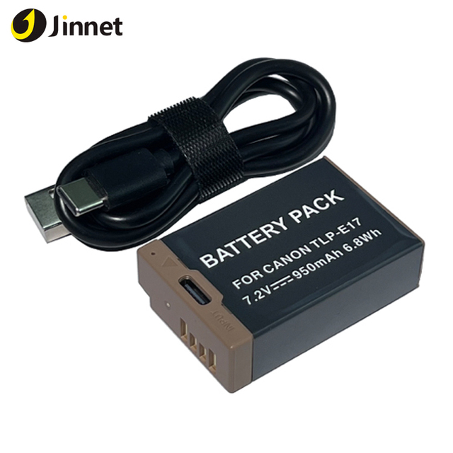 TLP-E17 LP-E17 Battery Pack with USB-C Input for Canon EOS 750D 760D M3 Rebel T6i T6s R8 RP R10 R100 R50 R50V PowerShot V