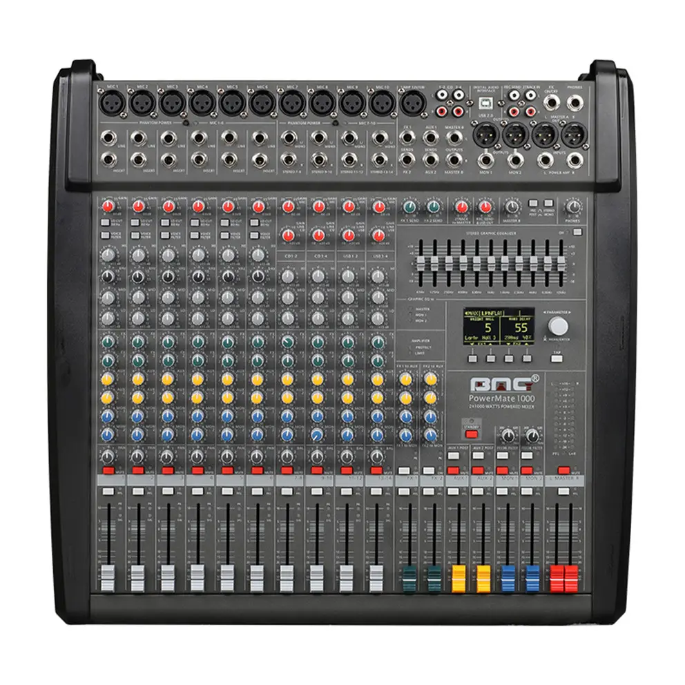 PM 1000-3 10 channel studio master sound consol Suitcase mixer audio Used for professional song production to make party