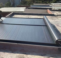 Volet roulant horizontal motorisé moderne en alliage d'aluminium 6063-T6 personnalisé UALU pour toit, rideau pare-soleil monté sur lucarne, idéal pour hôtels