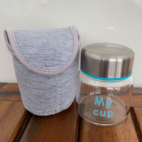 Stoples Selai & Saus Madu Kaca Borosilikat Tinggi 150ml dengan Tutup Stainless Steel Kotak Wadah Mini Tertutup Rapat