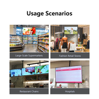 Pantalla Digital de 50 Pulgadas con Vidrio Templado, Pantalla Publicitaria y Tablero de Menús para Tiendas de Té de Burbujas y Restaurantes