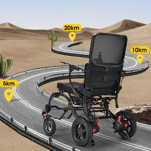 Kohlefaser ultraleicht faltbarer tragbarer Air-Wheelchair elektrischer Rollstuhl für Ältere Behinderte elektromotorisierter Rollstuhl