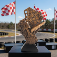 Trophée de course de karting personnalisé WeiVista en résine, bougie d'allumage, piston, récompenses de sport automobile, trophée souvenir de champion pour les événements de karting
