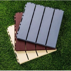 Huixin Wood Plastic Composite Interlocking Flooring 30x30cm Matte Floating Click Laminated Floor For Balcony Restaurant - Product Image 5