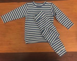 Ensemble de vêtements de sport pour garçons à la mode sweat-shirt en coton confortable Jogging Leggings manches longues couleur rayures articles élégants durables - Product Image 1