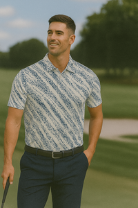 अनुकूलित पुरुषों के गोल्फ पोलो उच्च spf 30 पूर्ण प्रिंट 76% नायलॉन 24% स्पैन्डेक्स प्रदर्शन शर्ट आरामदायक गोल्फ टेनिस कपड़े - Product Image 6