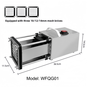 Коммерческая электрическая овощерезка из нержавеющей стали автоматическая машина для резки картофеля, редиса, огурцов и картофеля фри - Product Image 5
