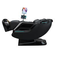 Fauteuil de massage portable pliable C75 4D à gravité zéro avec chauffage des pieds pour la maison