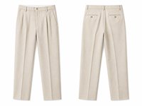 Pantalon plissé taille haute pour homme, style Old Money, élégant, décontracté et habillé, vente en gros