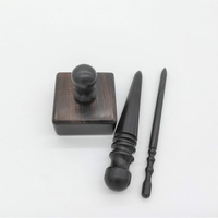 Bois noir Cuir Bord Brunissoir En Cuir Poli Outil De Meulage Kit Neuf (Bois De Santal)