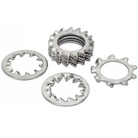 Étoile de blocage dentée interne et externe en acier inoxydable SS304 SS316, aluminium, laiton, bronze, DIN6797 DIN6798, anti-vibration