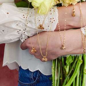 Colliers de mode étanches en acier inoxydable avec pendentif Fleur de décembre, chaîne lâche DIY de base, électroplaqués sous vide en four - Product Image 2