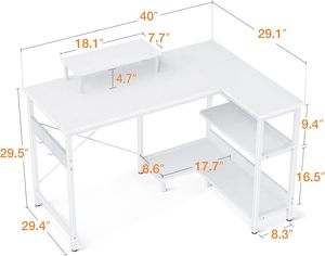 Support moderne <span class=keywords><strong>d</strong></span>'hôte de processeur de moniteur de bureau <span class=keywords><strong>d</strong></span>'ordinateur en bois <span class=keywords><strong>d</strong></span>'acier de forme de L pour la table <span class=keywords><strong>d</strong></span>'étude <span class=keywords><strong>d</strong></span>'écriture simple <span class=keywords><strong>d</strong></span>'école de bureau - Product Image 3