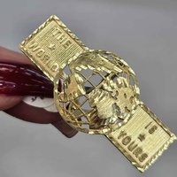 Bague double personnalisée en acier inoxydable plaqué or 18 carats avec serti géométrique, bijou tendance pour cadeau ou fête