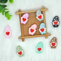 Accessoires de chaîne de sucette en silicone de qualité alimentaire, avec logo cœur et perles animaux de dessin animé, pour la Saint-Valentin, vente directe fabricant