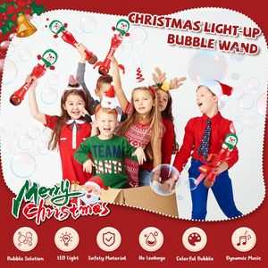 Varita de burbujas de Navidad, máquina automática de burbujas con LED iluminado y soplador de burbujas de música, juguete, juguetes de fiesta de Navidad - Product Image 2