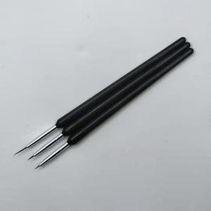 Lot de 3 pinceaux à ongles noirs pour nail art, dessin floral, peinture, liner et traçage, avec manche en plastique et fibres synthétiques, pour manucure - Product Image 6