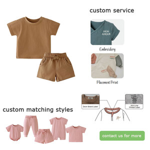 Vente en Gros Tenues d'Été Manches Courtes 100% Coton Biologique Neutre pour Bébés Garçons et Filles - Product Image 6