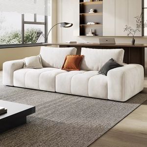 طقم أريكة على شكل حرف L بأسلوب اسكندنافي، أريكة زاوية كبيرة من القماش الأخضر لغرفة المعيشة، أريكة حديثة قطاعية للمنزل والشقق - Product Image 4