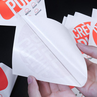 Sac en papier sulfurisé jetable à double ouverture, emballage alimentaire personnalisé, sac à collation pour restaurant de restauration rapide
