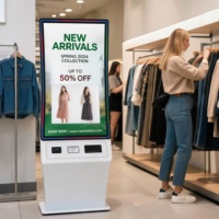 Layar Digital Signage Lengkung 32"-55" Solusi Periklanan Android Windows Mobile untuk Merek Ritel Kelas Atas Layar Lengkung