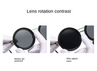 ND9 Lunettes de soleil ajustables en métal Lunettes de soleil pour hommes/femmes fabriquées à la main avec changement de couleur UV400 Accessoire de mode avec gradation de la luminosité