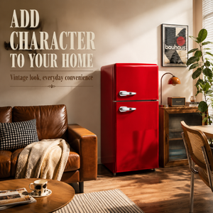 Réfrigérateur-congélateur combiné Amica <span class=keywords><strong>Retro</strong></span> <span class=keywords><strong>206</strong></span> L, dégivrage automatique, refroidissement par compresseur, 144x55x62 cm, KGC 15633 Y [Classe énergétique E] - Product Image 2