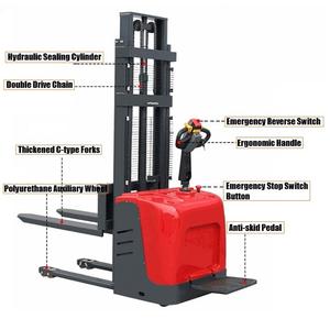 Apilador de paletas eléctrico de <span class=keywords><strong>1</strong></span> tonelada, <span class=keywords><strong>1</strong></span>,5 toneladas y 2 toneladas, bomba hidráulica de batería de CC, apilador eléctrico completo para puertos de almacenes - Product Image 5