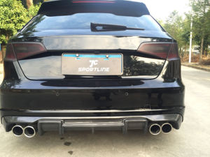 Ajuste para <span class=keywords><strong>Audi</strong></span> <span class=keywords><strong>A3</strong></span> <span class=keywords><strong>S</strong></span> línea <span class=keywords><strong>Hatchback</strong></span> 2014-2015 parachoques trasero difusor de labio de fibra de carbono - Product Image 2