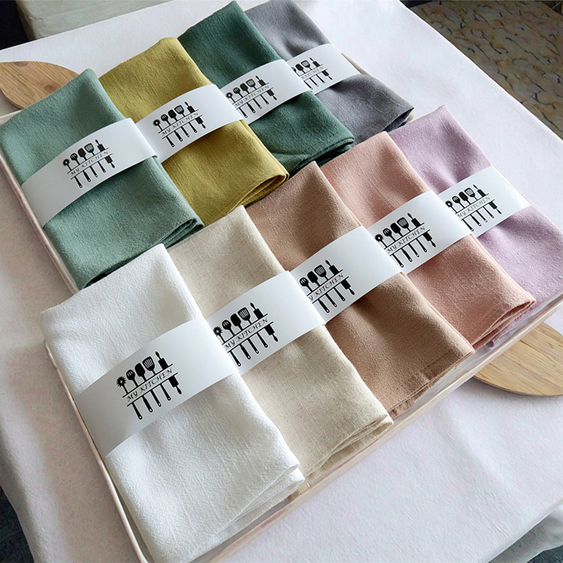 Wholesale Solid Color Cotton Linen Kitchen