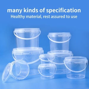 厂家直销0.3L 0.5L 0.75L 1L 1.2L 1.5L 2L 2.5L 3L 4L 5L 10L透明塑料桶带盖食品 - Product Image 5