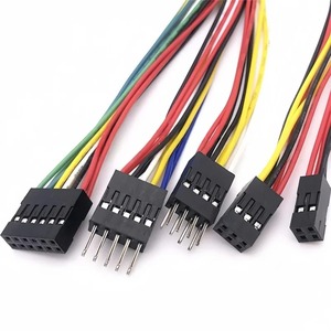 5 Peças de Fios Terminais de Conexão Eletrônica de Dupla Fileira 2.54mm com Isolamento de Borracha 2*2/3/4/5/6/7/8/10P, 25cm, para Máquinas - Product Image 3